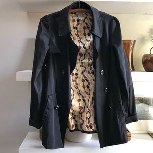 Vertigo Black Puff Sleeve Trench Coat Jacket Size Small